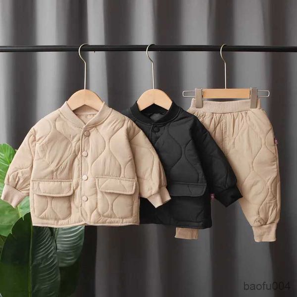 Kleidung Sets Winter Herbst Baby Jungen Kleidung Volle Hülse Feste Hosen 2 teile/satz Baumwolle Anzüge Kinder Kleidung Marke