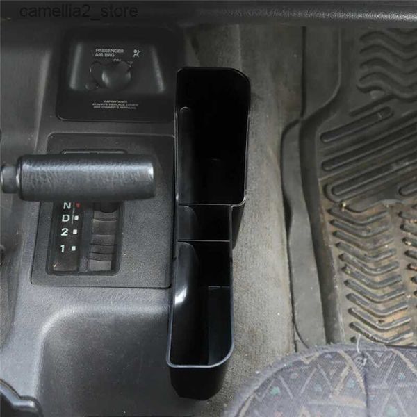 Organizador de carro Bandeja de engrenagem central de carro Caixa de armazenamento Organizador de armazenamento de transmissão automática Suporte de telefone móvel para Jeep Wrangler TJ 1997-2006 Q231109