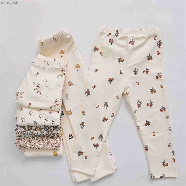 Pigiama Stampa floreale Set pigiama per neonati Set vestiti per neonati Completi per bambini in felpa Felpa Completo per bambini Top in cotone + Pantaloni Set di abbigliamento per neonatiL231109