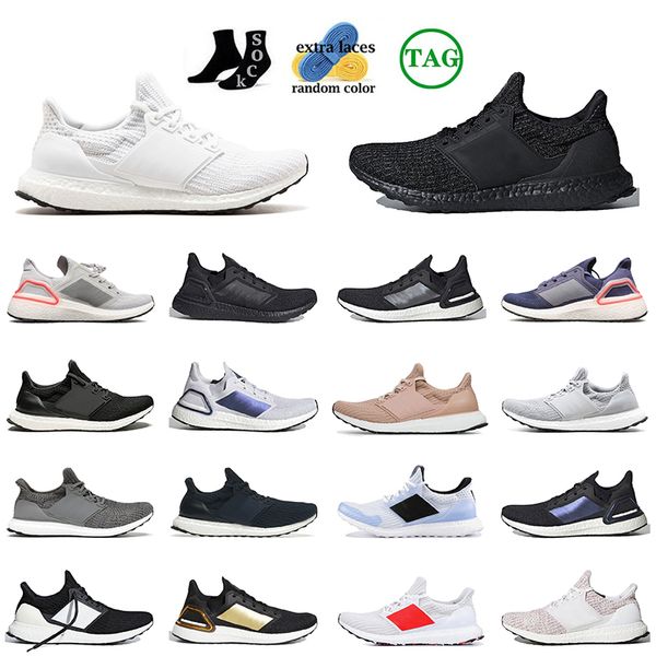 Alta Qualidade Ultraboost 3.0 4.0 Running Shoes Homens Mulheres Ultra Boost 3.0 III Primeknit Executa Branco Preto Vermelho Cinza Pêssego Cinza Esportes Sneaker 36-47