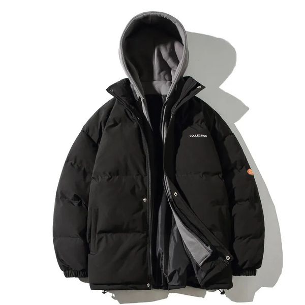 Piumino da uomo Parka Giacca invernale calda da uomo Streetwear Moda Parka da uomo con cappuccio spesso cappotto coreano allentato per le donne 231108