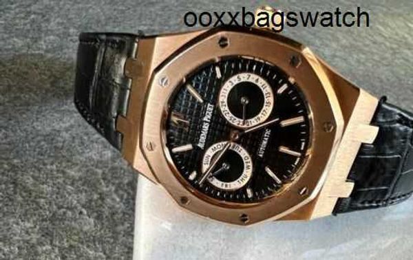 Audemar Pigue Relógios de Pulso Relógio Automático AUDEMAR PIGUE ROYAL OAK 26330OR DIA DATA ROSE GOLD OWL BLK DIAL BOX PAPERS HBNV