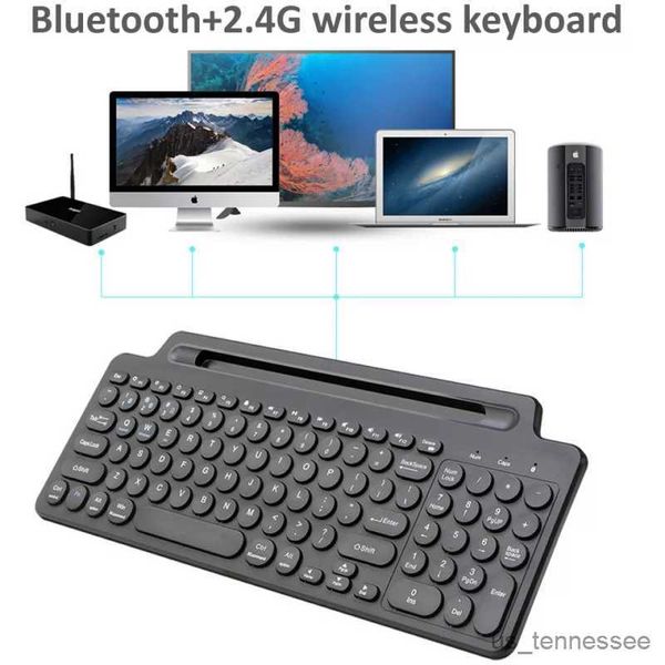 Teclados Teclados Teclado sem fio Teclado Bluetooth com número Touchpad Mouse Slot para cartão Teclado numérico para Android Desktop Laptop PC Gamer R231109