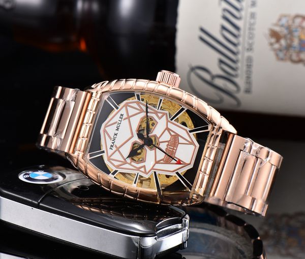 Herrenuhr, automatische mechanische Uhren, komplett aus Edelstahl, Business-Armbanduhr, verstellbar, Montre de Luxe, Selbstaufzug, modische Armbanduhren