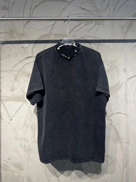 Camiseta masculina bl verão moda de alta qualidade anel de ferro de punção velho artesanato tendência manga curta camiseta
