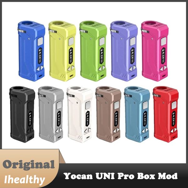 Yocan Uni Pro Box Mod Mod incorporato incorporato 650MAH preriscaldamento VV Tensione variabile per atomizzatore di cartucce a olio spesso