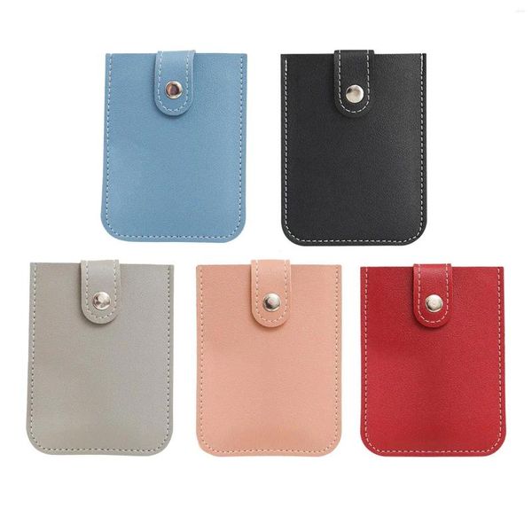 Porta carte Porta carte Porta carte in pelle PU Semplice portatile alla moda con 5 slot per donna Uomo Portafoglio tascabile leggero con custodia organizer