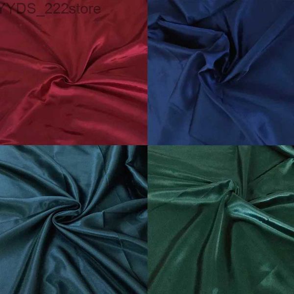 Kumaş 3/5/10m ipeksi saten kumaş metre yüksek yoğunluklu yeşil kumaş dikiş elbise gömlekleri düğün astar siyah mavi kırmızı beyaz yq231109