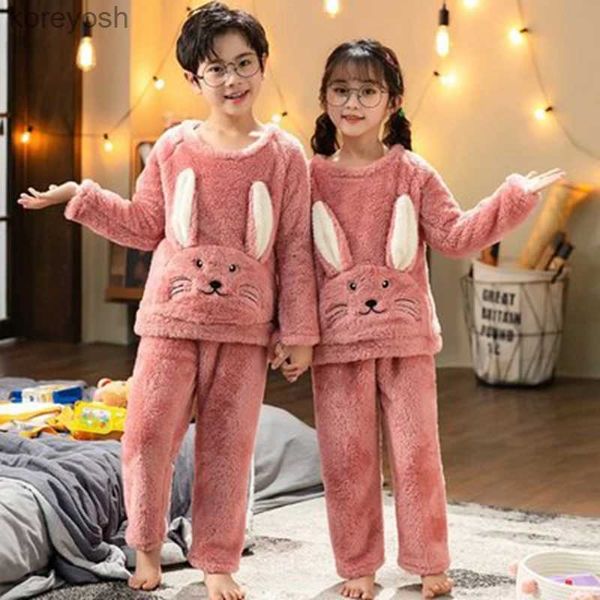 Pyjamas Neue Kid Kleidung Cartoon plüsch Pyjamas Für Mädchen Jungen kinder Pyjamas Anzug Baby Mädchen Kleidung Halloween Pyjamas Kinder pijamasL231109