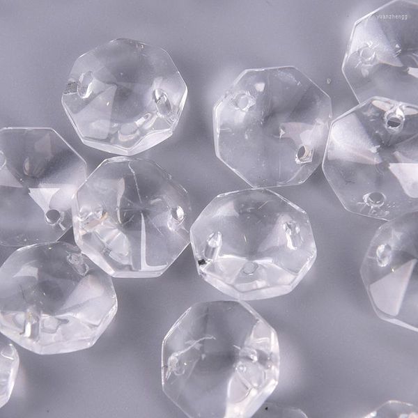 Kronleuchter Kristall 50 teile/los Glas Prismen Achteckige Perlen 14mm Anhänger Hängende Dekoration Beleuchtung Zubehör
