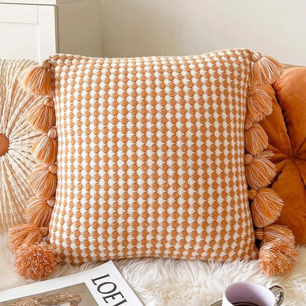 Yastık Lüks Oturma Odası S Sofa Hugging Nordic Tassel Ofis Estetik Tasarımcısı Kawaii Cojines Ev Dekorasyonları