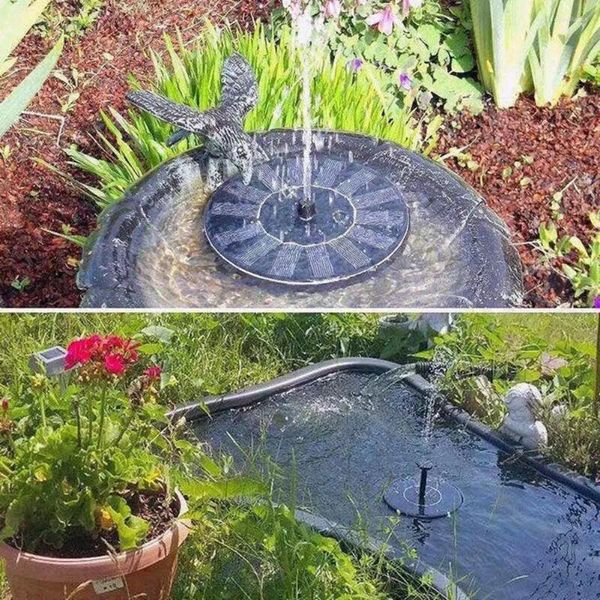 Decorações de jardim Prático Forma Redonda Fonte Fácil de Instalar Criar Vitalidade Mini Piscina Exterior Cachoeira Bomba Solar