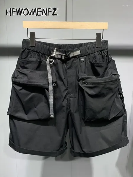 Shorts masculinos moda breve carga verão masculino streetwear casual pockage fino calças curtas de alta qualidade all-match homem roupas