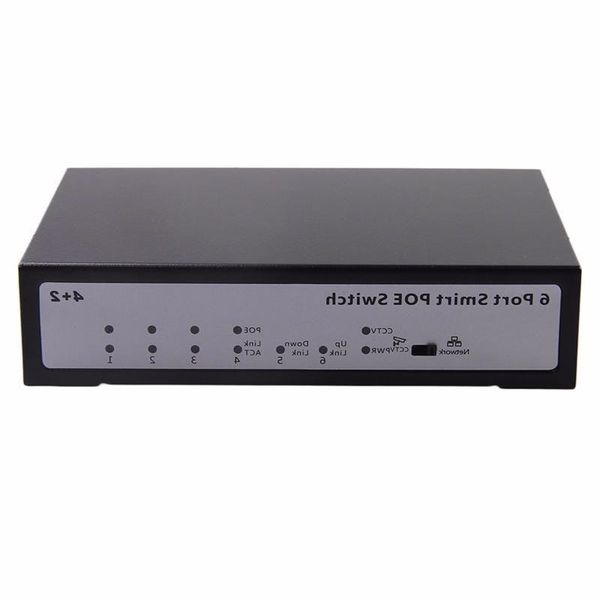 Freeshipping Profesyonel İzleme Kullanımı POE Switch 4 2 Portlar Ethernet IP Kamera için Standart POE anahtarı CF1006VP-E US/AB/AU/UK PNCGT