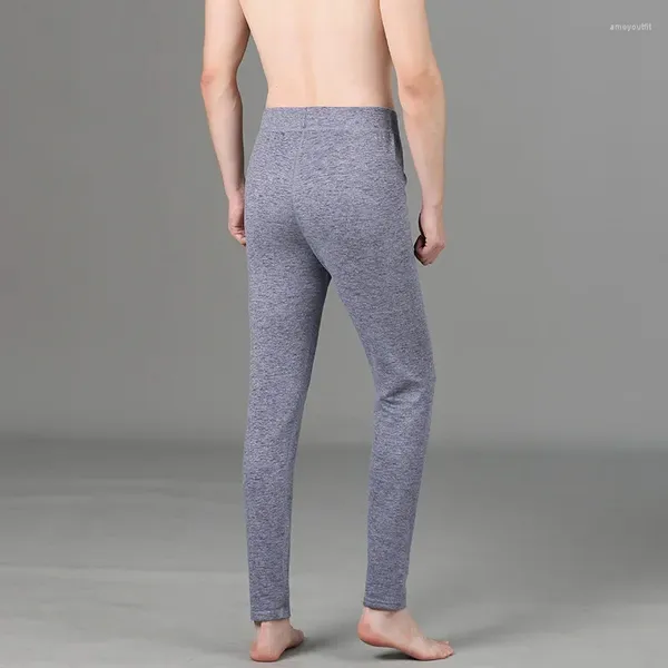 Calças masculinas inverno outono quente leggings lã sweatpants para roupas magro cintura alta luz themal legging calças