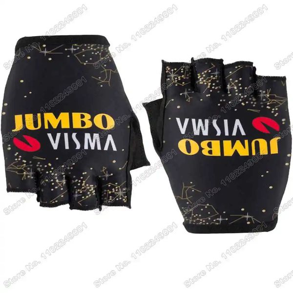 Guanti da ciclismo Team Jumbo Visma Guanti da ciclismo France Tour Bicicletta Gel Mezze dita Guanti da uomo Maglie da bici da strada Guanti Ciclismo Maillot 231109