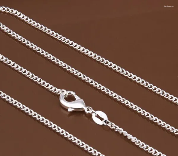Ketten 5 STÜCK Feine Schmuckzubehör 18 Zoll Halskette Silberfarben plattiert 2,0 mm SeitenketteLobeter-Verschluss Schmucksets für Anhänger