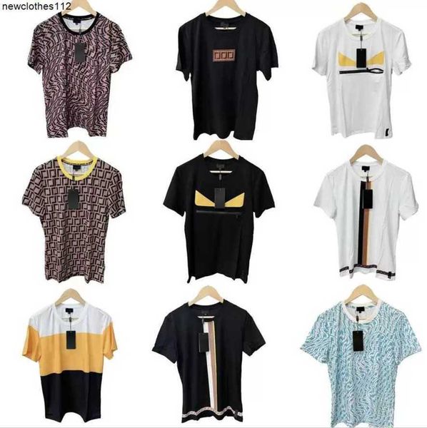 T Full Sleeves FF Shirt Uomo Womens fendyity Letters Print Short Mens Summer Men Designers Loose Tees Donna Asian Size