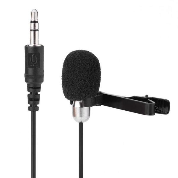 Freeshipping High Fidelity Krawattenklammer-Mikrofon Mini-Kondensatormikrofon Revers Lavalier-Mikrofon für Telefon PC Mqifx