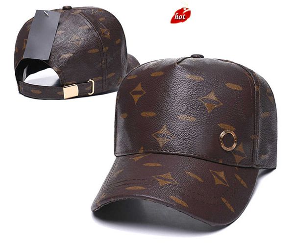 Variedade de luxo de tampas de bola de grife clássica de couro de alta qualidade apresenta bonés de beisebol masculino Moda Ladies Hats pode ser ajustado GBC5