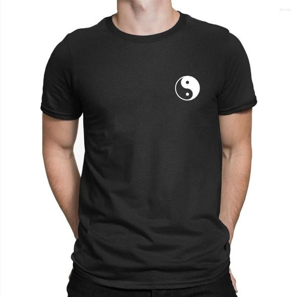 Мужские рубашки T -yin yan oung roul circle логотип мужская футболка мужская o шее качество хлопок тай -джинсы карманные гиптер