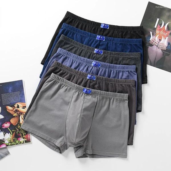 Mutande 4 pz/lotto Intimo da Uomo in Cotone Quattro Pantaloncini Boxer 6XL 5XL Maschio Traspirante Stampa Confortevole