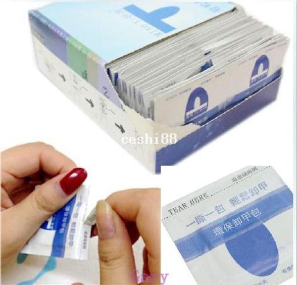 200 pièces enveloppes de dissolvant de feuille de vernis à ongles en gel avec acétone UV amovible paquet d'armure de Protection de l'environnement spécial9165662