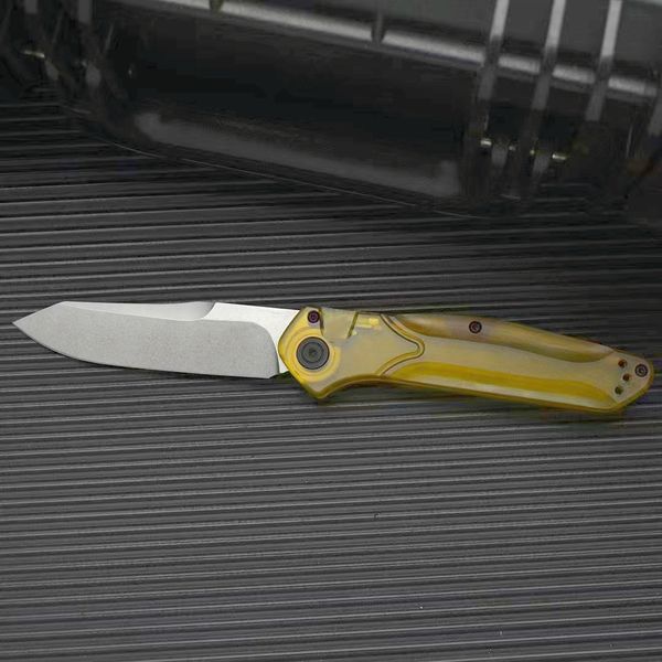 Hoge Kwaliteit BM 9400 AUTO Tactische Mes D2 Steen Wassen Blade PEA Plastic Handvat EDC Pocket Map Messen met doos