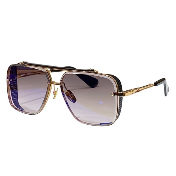 AN DITA GG Designer-Sonnenbrille MACH SIX mit Screen-Net-UV400-Schutzgläsern, quadratisch geschnittenem Design, Schwarzgold, UV400-Retro-Brille, mit Originaletui und Tasche