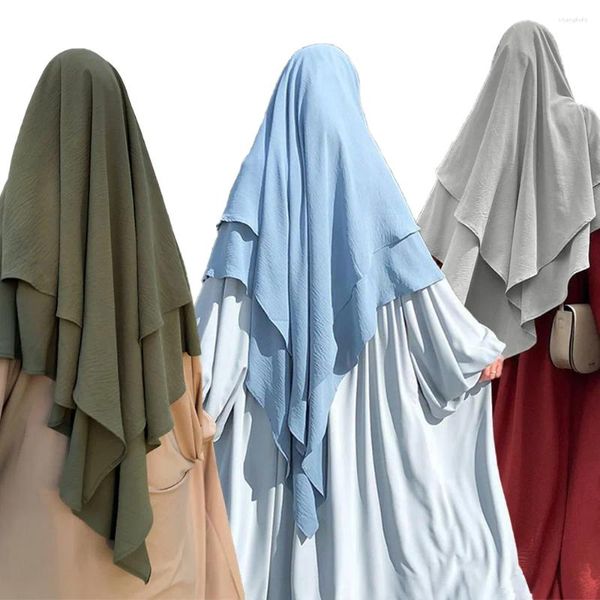 Ethnische Kleidung Mode Burkah Hijab Lange Khimar Wrap Malaysia Tücher Schals Muslimische Hijabs Burka Damen Niqab Für Frau Eid 2023 XL