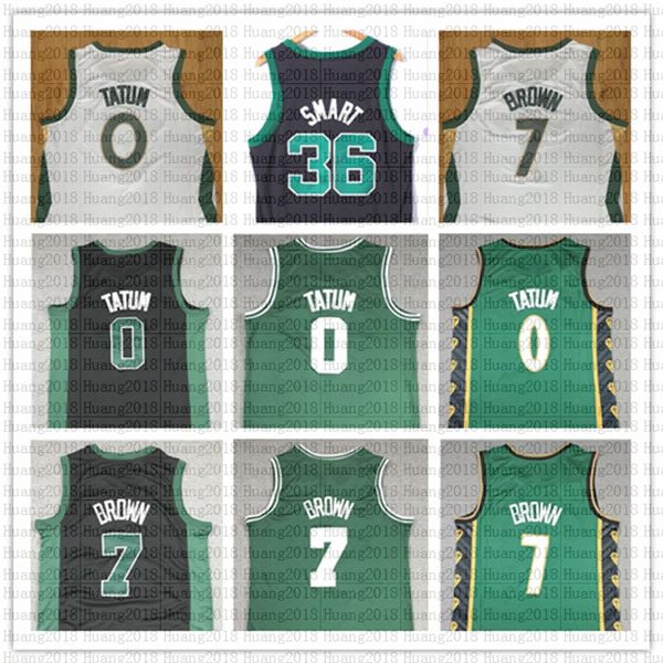 Basketballtrikot 7 36 Jayson Tatum Larry Bird 2023 Neu 0 33 Jaylen Brown Marcus Smart Lavender Green