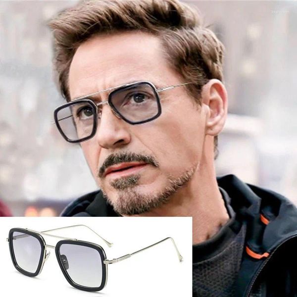 Sonnenbrille Männer Metall Quadrat Männlich Klassische Vintage Marke Sonnenbrille Frauen Fahren UV Schutzbrille UV400 Brillen