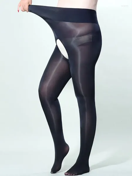 Женские носки, тонкие 6D масляные блестящие глянцевые колготки без вырезов, высокоэластичные 150 кг, сексуальное женское белье для экзотической женской одежды