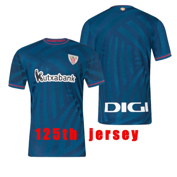 2023 2024 Athletic Bilbao 125 Heritage Kit Maglie da calcio 23 24 Muniain Williams Shirt da calcio Raul Garcia Villalibre GK Black Unai Simon Men Kid Uniforms