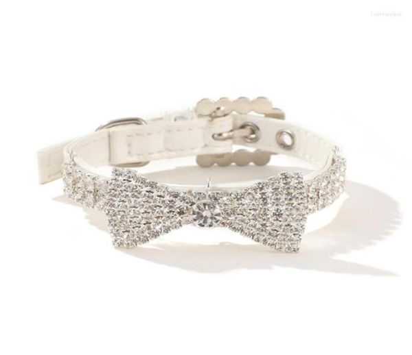 Collari per cani Collare completo con strass Bowknot Collana di gioielli di design di lusso per cani di piccola taglia Bling Cat Accessori per animali domestici7258244