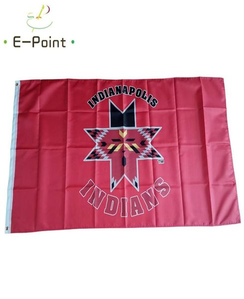 MiLB Bandiera degli indiani Inpolis 3 * 5ft (90 cm * 150 cm) Banner in poliestere decorazione volante casa giardino Regali festivi8466389