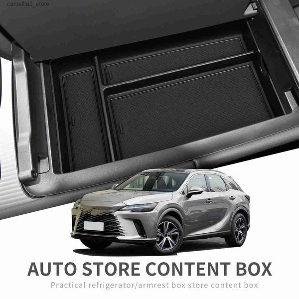 Schwarz Q231109 Auto-Organizer Smabee für Lexus RX 2023 Mittelarmlehne Box Auto Aufbewahrung Mittelkonsole Zubehör Organizer Verstauen Aufräumen