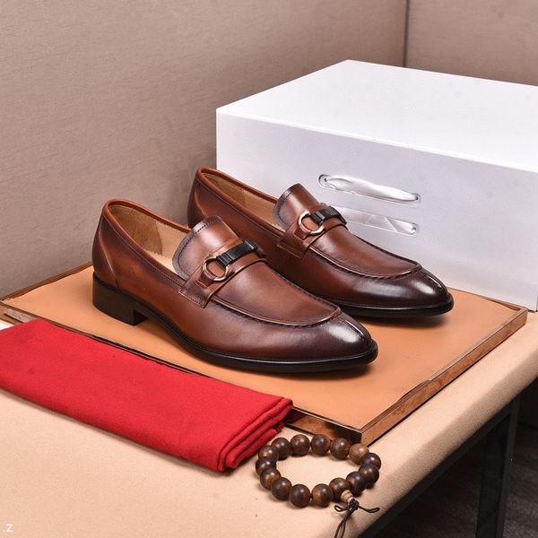 F2/23Model Designer de casamentos de vestido luxuoso sapatos homens de couro casual oxford sapato com calcanhar sapatos sociais masculino Chaussure Homme