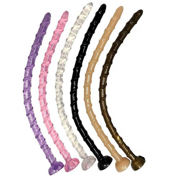 Sexspielzeug-Massagegerät, 1 Stück, 47 cm, super langer Analplug, weicher Silikon-Hintern für weiblich, männlich, schwul, Masturbation, Anus-Dilatator, Expander