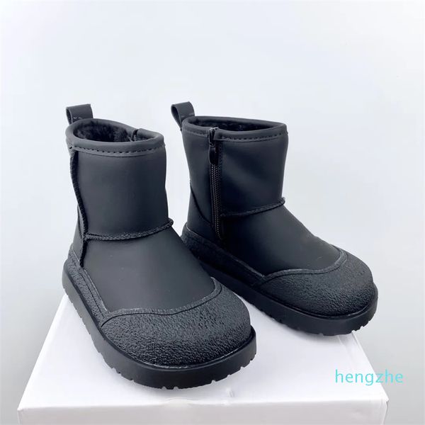Designer crianças cavaleiro deserto bota inverno tornozelo botas de neve fahsion rainboot sapatos plataforma meninos meninas crianças bota de pele