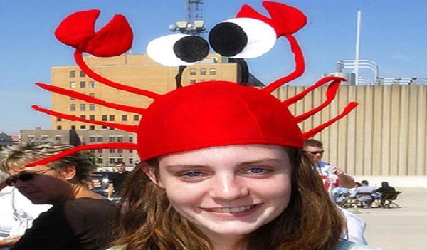 Cappello da granchio rosso Bambini Cappello da aragosta per adulti Puntelli da festival Festa aziendale Divertente copricapo Cappello di Natale Y347667848