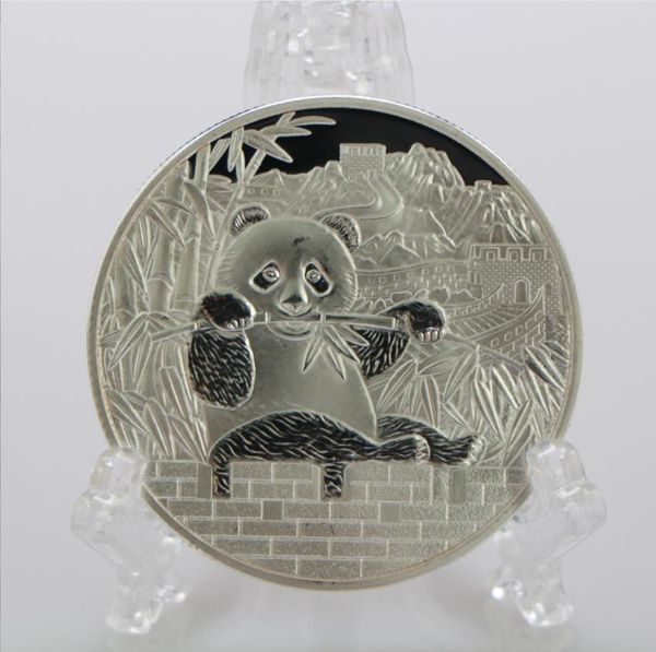 Artes e artesanato Spot Panda moeda Grande parede panda comemorativa moeda transfronteira fonte de prata Medalha comemorativa de moeda