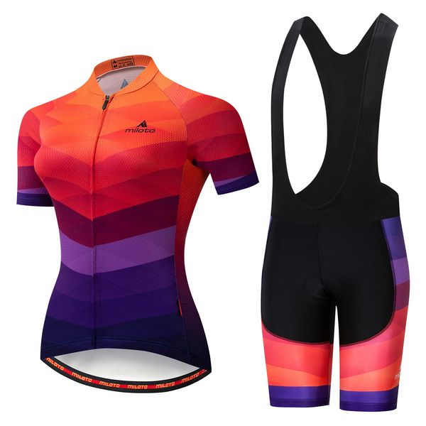 Set di maglie da ciclismo MILOTO Team Bike Set di tute da ciclismo Ropa Ciclismo Mountain Bike Riding Set da bici da strada uniforme da donna Ropa 231109