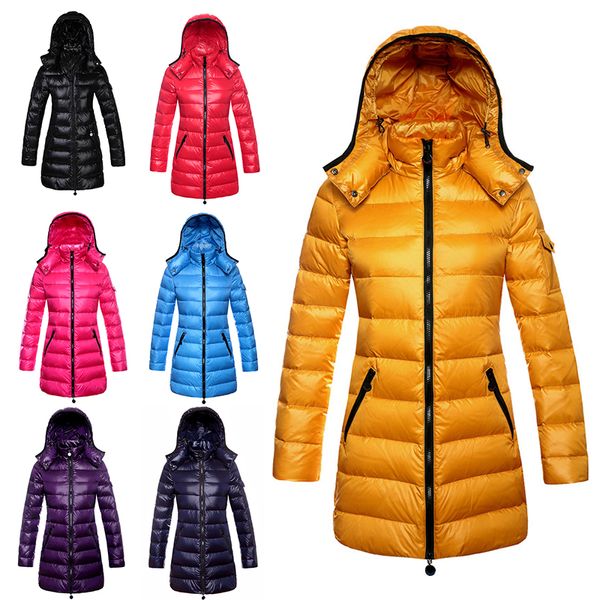 2023 Puffer jaqueta feminina designer puffer jaqueta casacos designer feminino fino e grosso quente à prova de vento longo inverno novo tamanho S-XXXL multi-colorido casacos de grife
