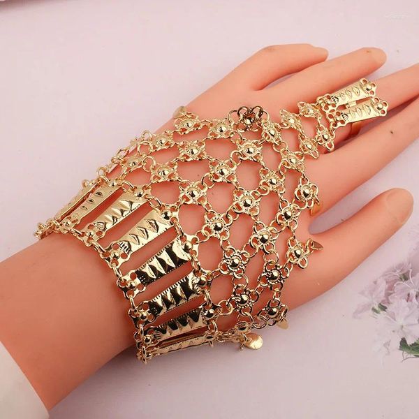Link pulseiras pulseira feminina chique corrente traseira anel ajustável charme italiano casal punk jóias acessórios de moda de luxo