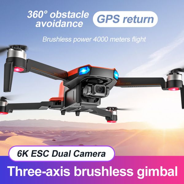 Gece Görüşü GPS 5G Akıllı İHA DRONLARI Uzun Dayanıklılık 30mins 6K ESC Kameraları 5km Görüntü İletim Fırçasız Motor Drone Engel Kaçınma Uçak 3 Eksen Gimbal