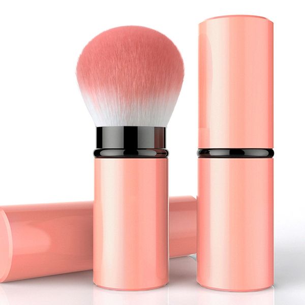 Profissional portátil telescópico mel pó escova creme corretivo cosméticos maquiagem blush pó escova ferramentas macias