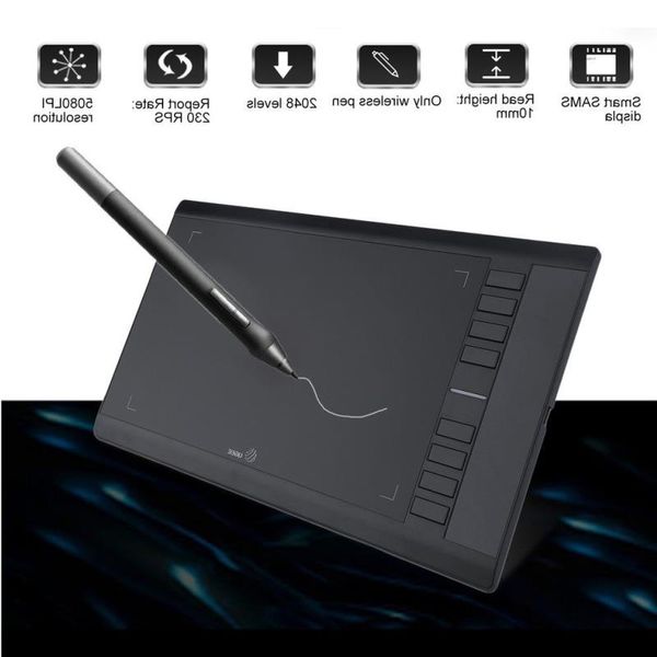 Freeshipping M708 10 * 6 Polegadas Ultra Fino Portátil Eletrônico Digital Tablet Gráficos Desenho Tablet Pad Mão Placa de Escrita Ptsip