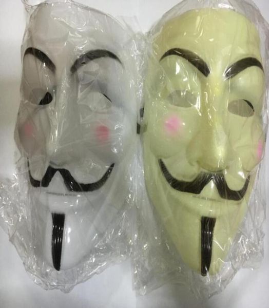 100pcs máscara de vingança V máscaras fawkes V vendetta equipe rosa cicatriz de sangue masquerade filme adulto cara Halloween Cosplay festa rosto carniv4100183