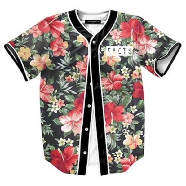 Бейсбол Джерси мужской полоса с коротким рукавом уличные рубашки черная белая спортивная рубашка YAH3001